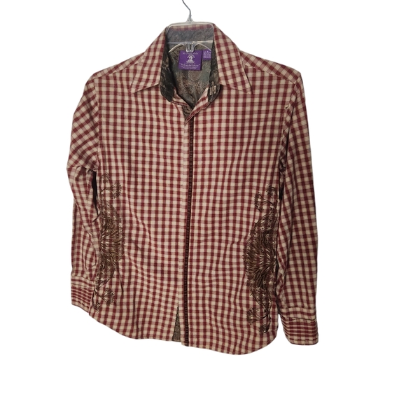 The Purple Label Authentic Hendrix Rock & Roll Religion Embroidered Shirt  SMALL - Picture 2 of 11